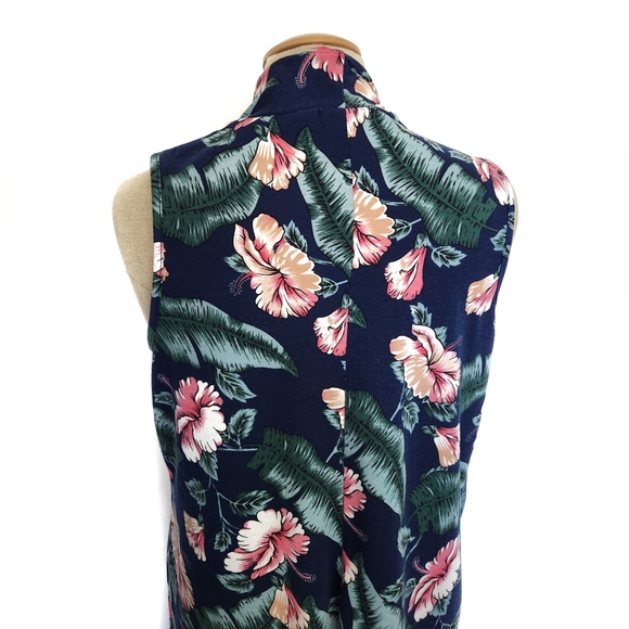 Urban Coco Floral High Low Kimono Vest Small - Picture 3 of 12
